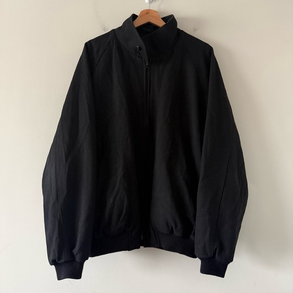 Evergreen Original Melton Wool Blend Bomber Jacket Mens Large Tall Reversible